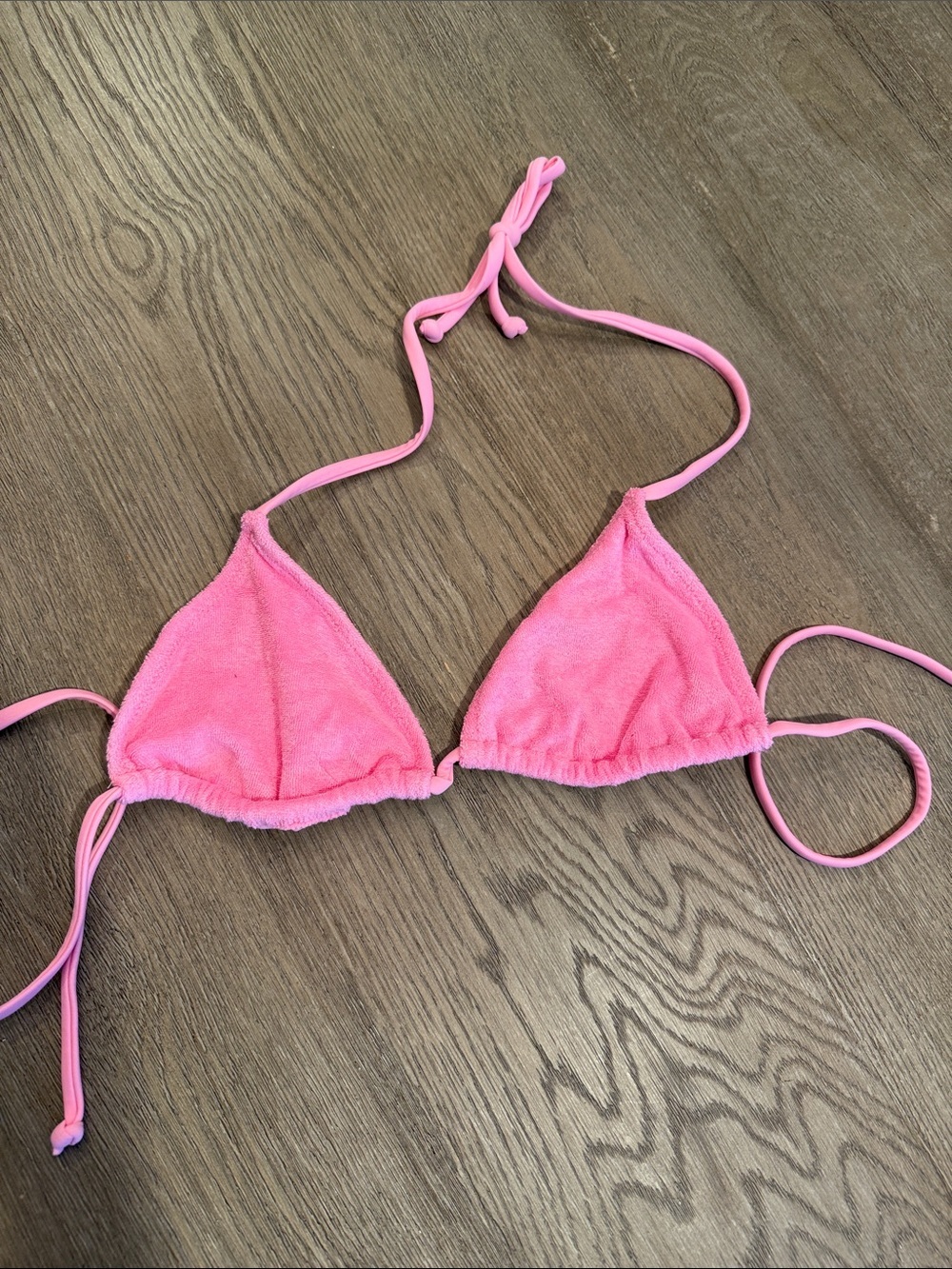 Kendall & Kylie Pink Triangle Bikini Top size small